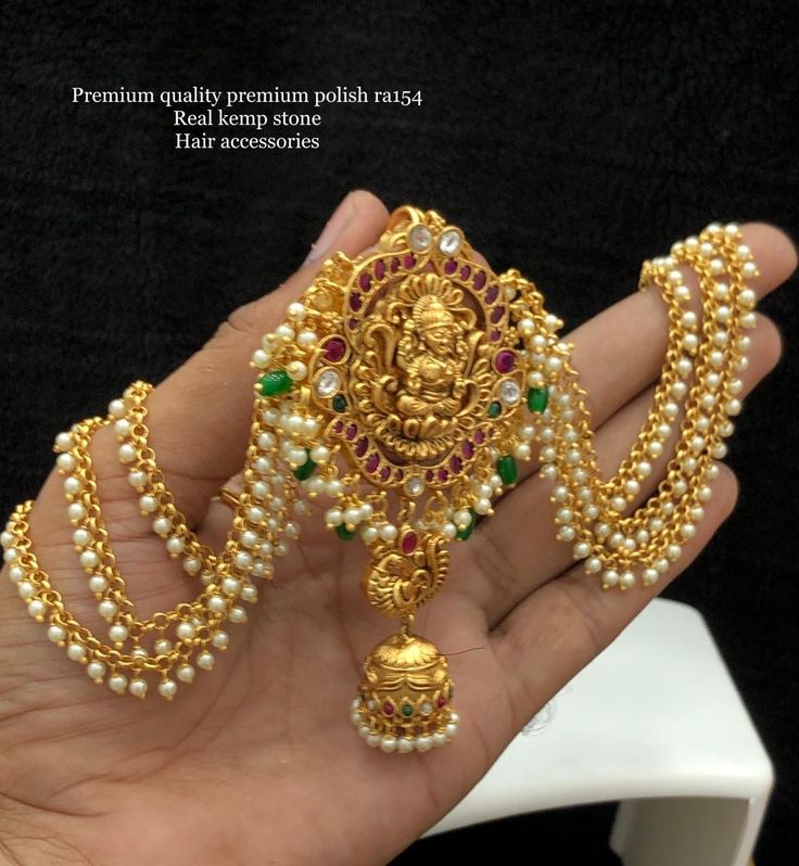 Ankita Kemp Shine Temple Look Hair Accessories